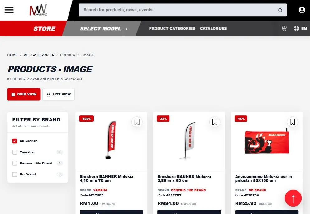 MA Werkz e-commerce storefront